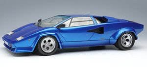 Lamborghini Countach LP5000S 1982 Metallic Blue (White Interior) (Diecast Car)