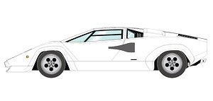 Lamborghini Countach LP5000S 1982 White (White Interior) (Diecast Car)