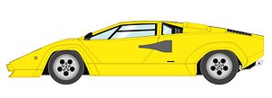 Lamborghini Countach LP5000S 1982 Yellow (Black Interior) (Diecast Car)