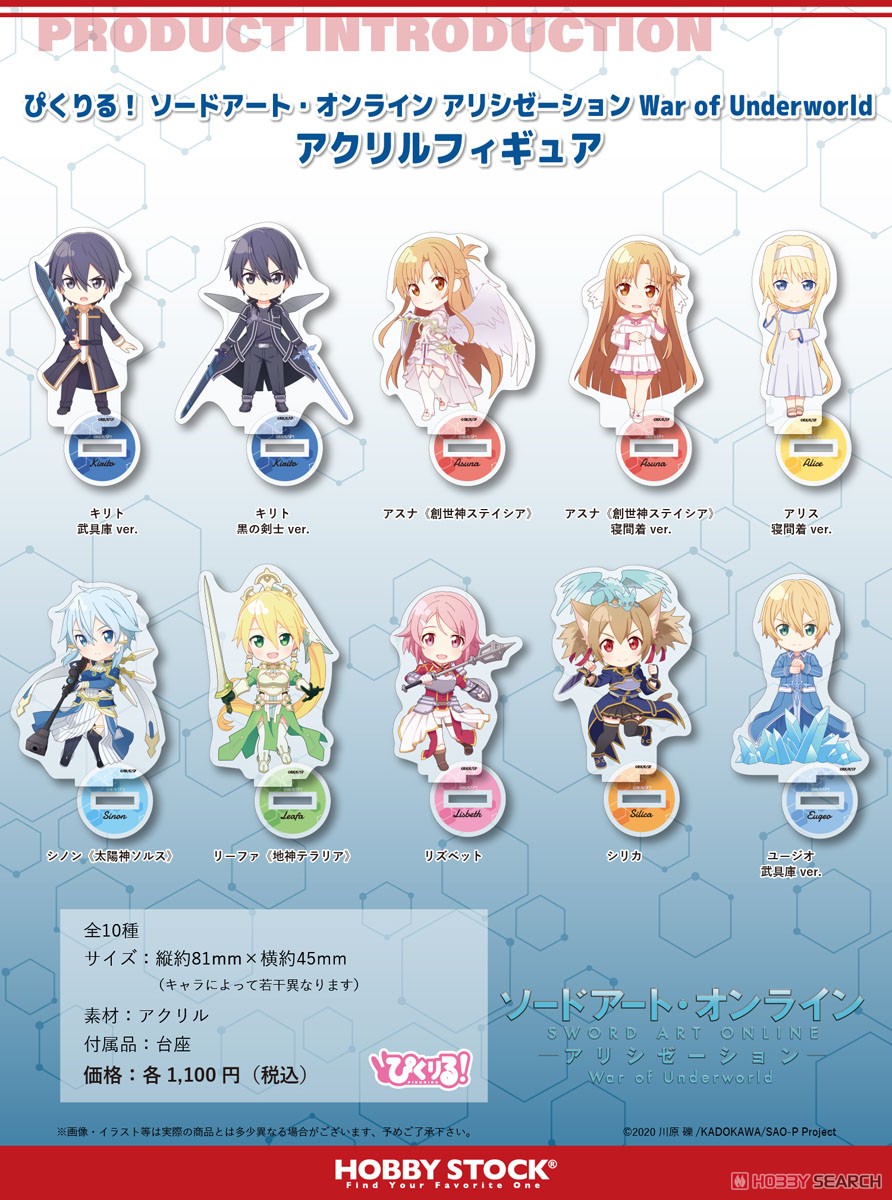 ぴくりる！ ソードアート・オンライン アリシゼーション War of Underworld アクリルフィギュア キリト 黒の剣士 (キャラクターグッズ) その他の画像1