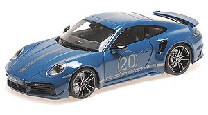ポルシェ 911 (992) ターボ S クーペ スポーツデザイン 2021 ブルー (ミニカー)