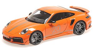 ポルシェ 911 (992) ターボ S クーペ スポーツデザイン 2021 オレンジ (ミニカー)