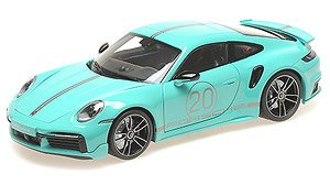 ポルシェ 911 (992) ターボ S クーペ スポーツデザイン 2021 グリーン (ミニカー)