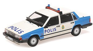 ボルボ 740 GL 1986 スウェーデン警察 パトカー (ミニカー)