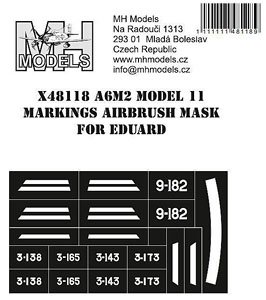 A6M2 Model 11 Markings Airbrush Mask (for Eduard) (Plastic model)