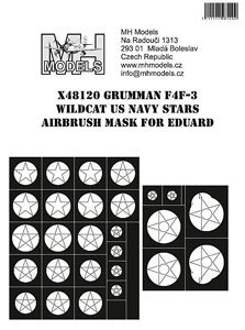 Grumman F4F-3 Wildcat US Navy Stars Airbrush Mask (for Eduard) (Plastic model)