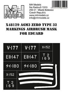 A6M3 Zero Type 32 Markings Airbrush Mask (for Eduard) (Plastic model)