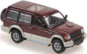 ミツビシ パジェロ LWB 1991 ダークレッドメタリック (ミニカー)