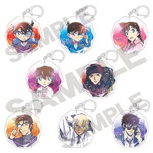 Detective Conan Trading Acrylic Key Ring Crystal (Set of 8) (Anime Toy)