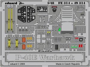 P-40E ズームエッチングパーツ (ハセガワ用) (プラモデル)