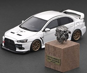 Lancer Evolution X (CZ4A) White With Engine (ミニカー)