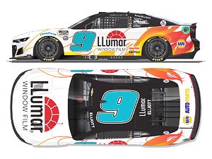 `チェイス・エリオット` #9 LLUMAR WINDOW FILM シボレー カマロ NASCAR 2023 (ミニカー)
