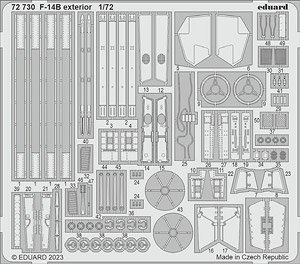 Photo-Etched Parts for F-14B Exterior (for Academy) (Plastic model)