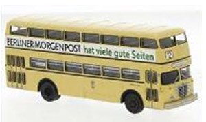 (HO) ビュッシング D2U ダブルデッカー 1960 BVG Berliner Morgenpost (鉄道模型)