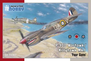 P-40D Warhawk/Kittyhawk Mk.I `Four Guns` (Plastic model)