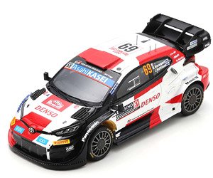 GR Yaris Rally1 No.69 TOYOTA GAZOO Racing WRT 2nd Monte Carlo 2023 K.Rovanpera J.Halttunen (ミニカー)
