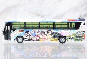 The Bus Collection Kyushu Sanko Bus `The Idolm@ster Cinderella Girls in Kum@moto` Wrapping Bus (Highway Bus `Hinokuni Go` Hino Selega #731) (Model Train)