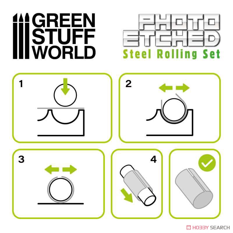 Photo Etched Rolling Set (4/6/8/10/12/16mm) (Hobby Tool) その他の画像2