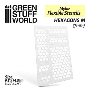 フレキシブルステンシルシート ヘキサゴンMサイズ (7mm) (マスキング)