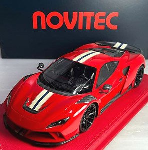 Novitec F8 N-Largo Red / White Dark Blue Stripe (Diecast Car)