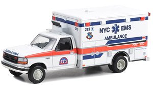 First Responders - 1994 Ford F-350 Ambulance - NYC EMS (City of New York Emergency Medical Service) HAZ TAC Ambulance (Diecast Car)