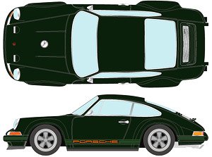 Singer 911 (964) Coupe Brewster Green (with Driving Lamp) (Diecast Car)