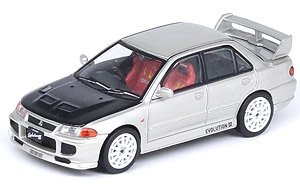 三菱 ランサー エボリューション III シルバー/カーボンボンネット (ミニカー)