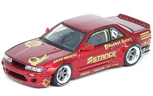 Nissan シルビア S13 (V2) Pandem / Rocket Bunny レッドメタリック (ミニカー)