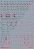 1/144 GM Line Decal No.3 [with Caution] #1 Red & Neon Red (Material) 商品画像1 Thumbnail