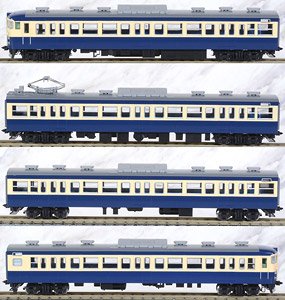 J.N.R. Suburban Train Series 115-300 (Yokosuka Color) Additional Set (Add-On 4-Car Set) (Model Train)