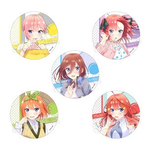 映画 五等分の花嫁 描き下ろし缶バッジ5個セット 私服 (キャラクターグッズ)