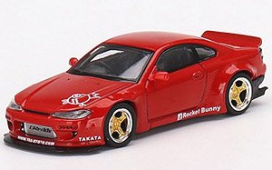 Pandem Nissan シルビア (S15) レッド (右ハンドル) (ミニカー)