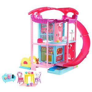 Barbie Doll House, Chelsea Playhouse With 2 Pets And 15+ Accessories (Character Toy)