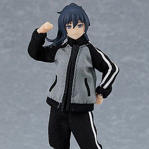 figma Female Body (Makoto) with Tracksuit + Tracksuit Skirt Outfit (PVC Figure)