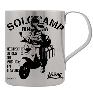 [Laid-Back Camp] Rin Shima & Scooter Layer Stainless Mug Cup Ver2.0 (Anime Toy)