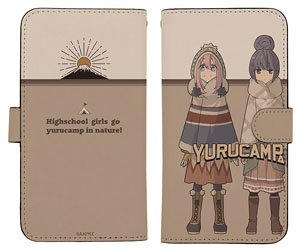 [Laid-Back Camp] Nadeshiko & Rin Notebook Type Smart Phone Case 158 (Anime Toy)