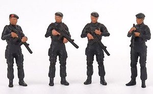 Indonesia Mobile Brigade Corps (Korps Brimob) Figure Set (Diecast Car)