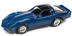 1982 シェビー コルベット スティングレー ブライトブルー (ミニカー)