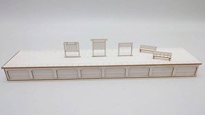 16番(HO) 島式ホーム 屋根なし ペーパーキット (組み立てキット) (鉄道模型)