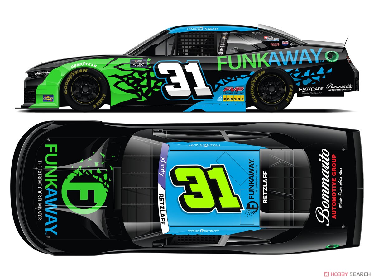 `パーカー・レッツラフ` #31 FUNKAWAY シボレー カマロ NASCAR Xfinityシリーズ 2023 (ミニカー) その他の画像1