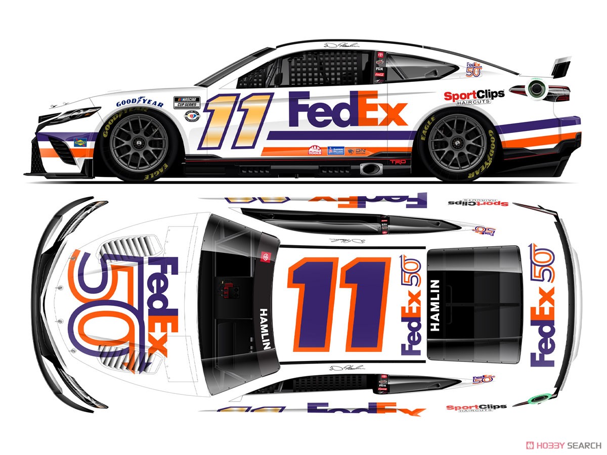 `デニー・ハムリン` #11 FEDEX50 TOYOTA カムリ NASCAR 2023 (ミニカー) その他の画像1