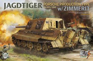 JagdTiger Sd.Kfz. 186 Porsche Production Type w/Zimmerit (Plastic model)