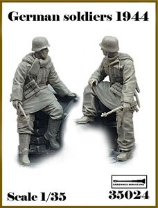 WWII ドイツ軍兵士1944＃1/＃2セット (2体入) (プラモデル)