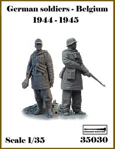 WWII ドイツ ベルギーの戦い1944-1945＃3 待機中セット (2体入) (プラモデル)