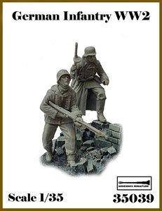 WWII ドイツ軍歩兵＃3 東部戦線セット (2体入) (プラモデル)