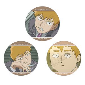 Mob Psycho 100 Trading Can Badge Season 2 Arataka Reigen (Set of 3) (Anime Toy)