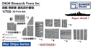 DKM Bismarck Vents Set (Plastic model)