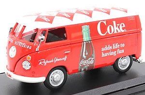 1962 フォルクスワーゲン タイプ2 (T1) カーゴバン `コカ・コーラ` レッド/ホワイト (ミニカー)