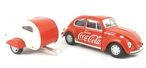 1967 フォルクスワーゲン ビートル `コカ・コーラ` ティアドロップ トレーラー付属 (ミニカー)