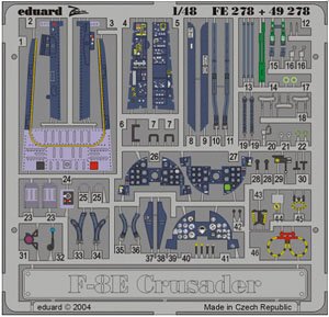 Photo-Etched Parts for F-8E (for Hasegawa) (Plastic model)